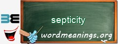 WordMeaning blackboard for septicity